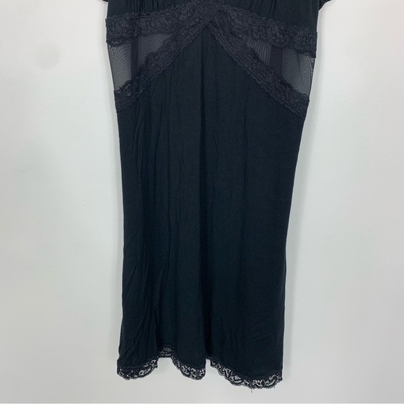 Adore Me Minerva Mesh Chemise Slip Black Size Large - Picture 4 of 8
